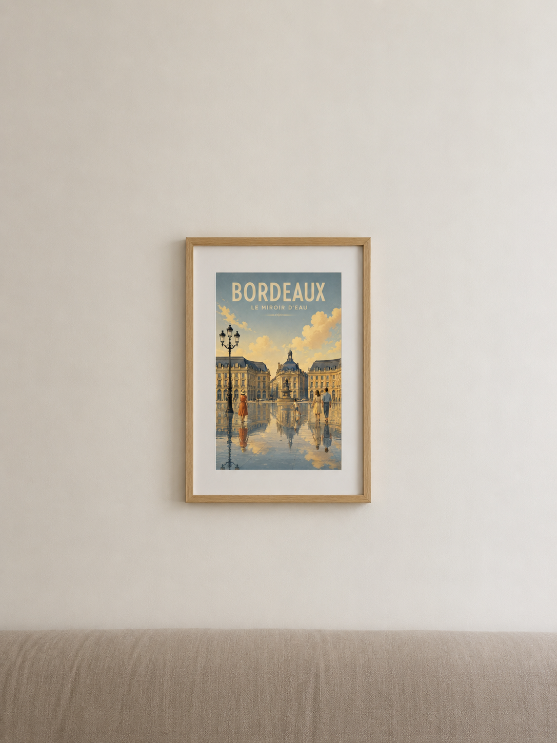 Affiche Bordeaux Vintage – Le Miroir d'Eau
