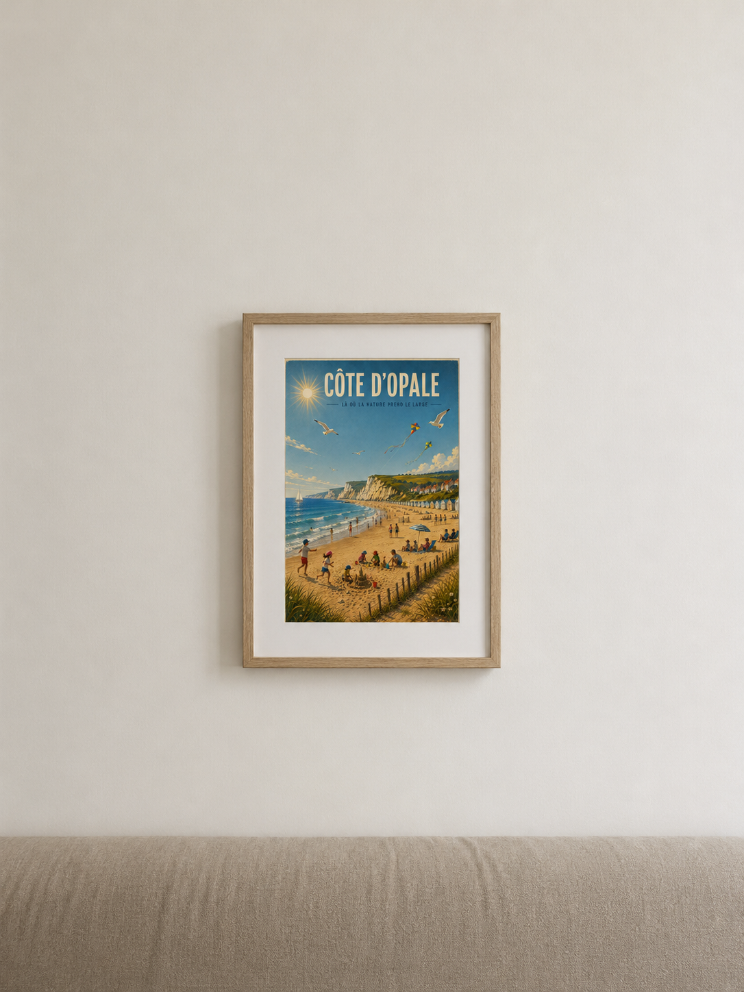 Les Falaises d'Opale – Affiche Côte d'Opale Vintage
