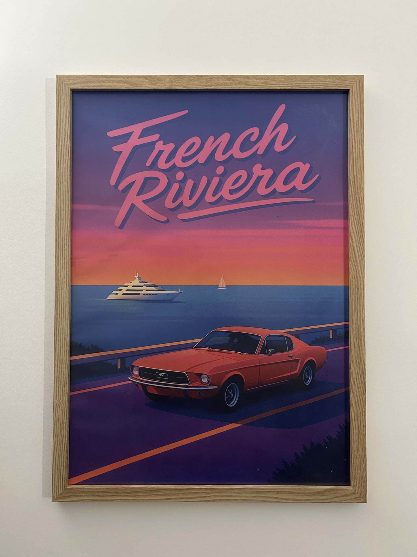 Affiche "French Riviera" - Illustration Vintage Côte d'Azur