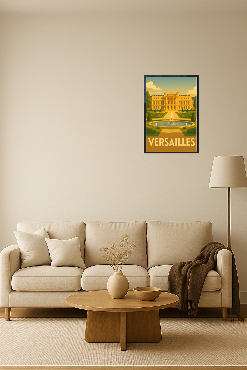 Affiche "Château de Versailles" - Illustration Vintage Versailles