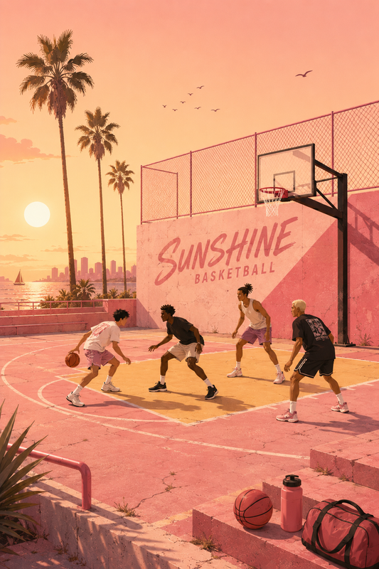 Affiche Basket – Sunshine Basketball | Poster Vintage