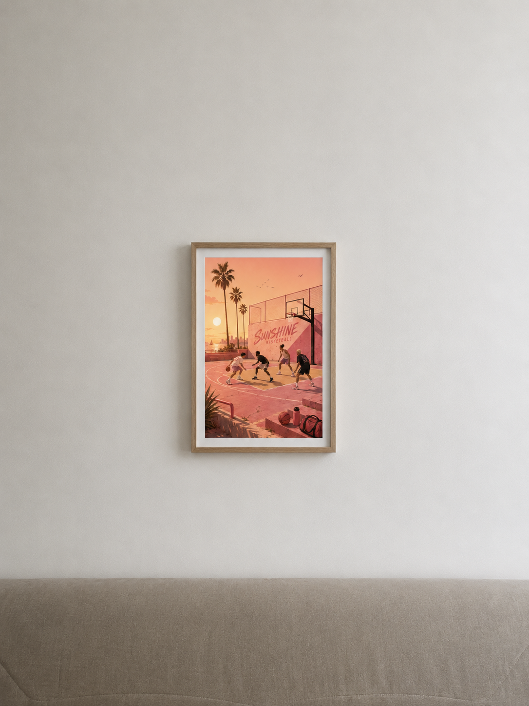 Affiche Basket – Sunshine Basketball | Poster Vintage