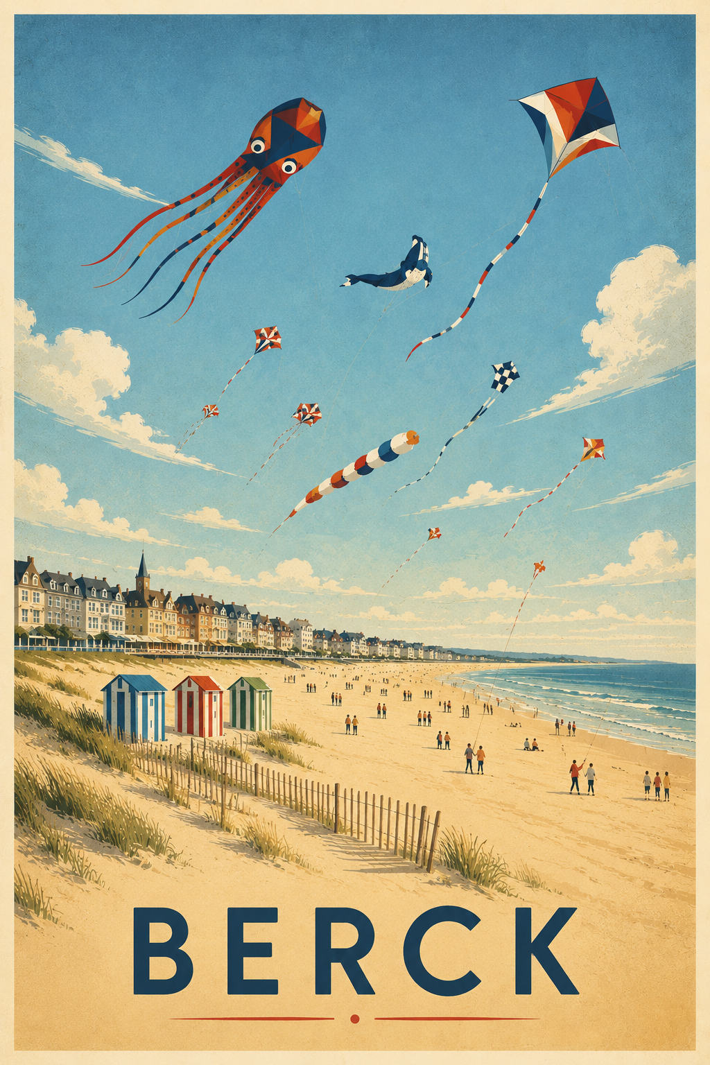 Affiche Berck Vintage – Les Cerfs-Volants