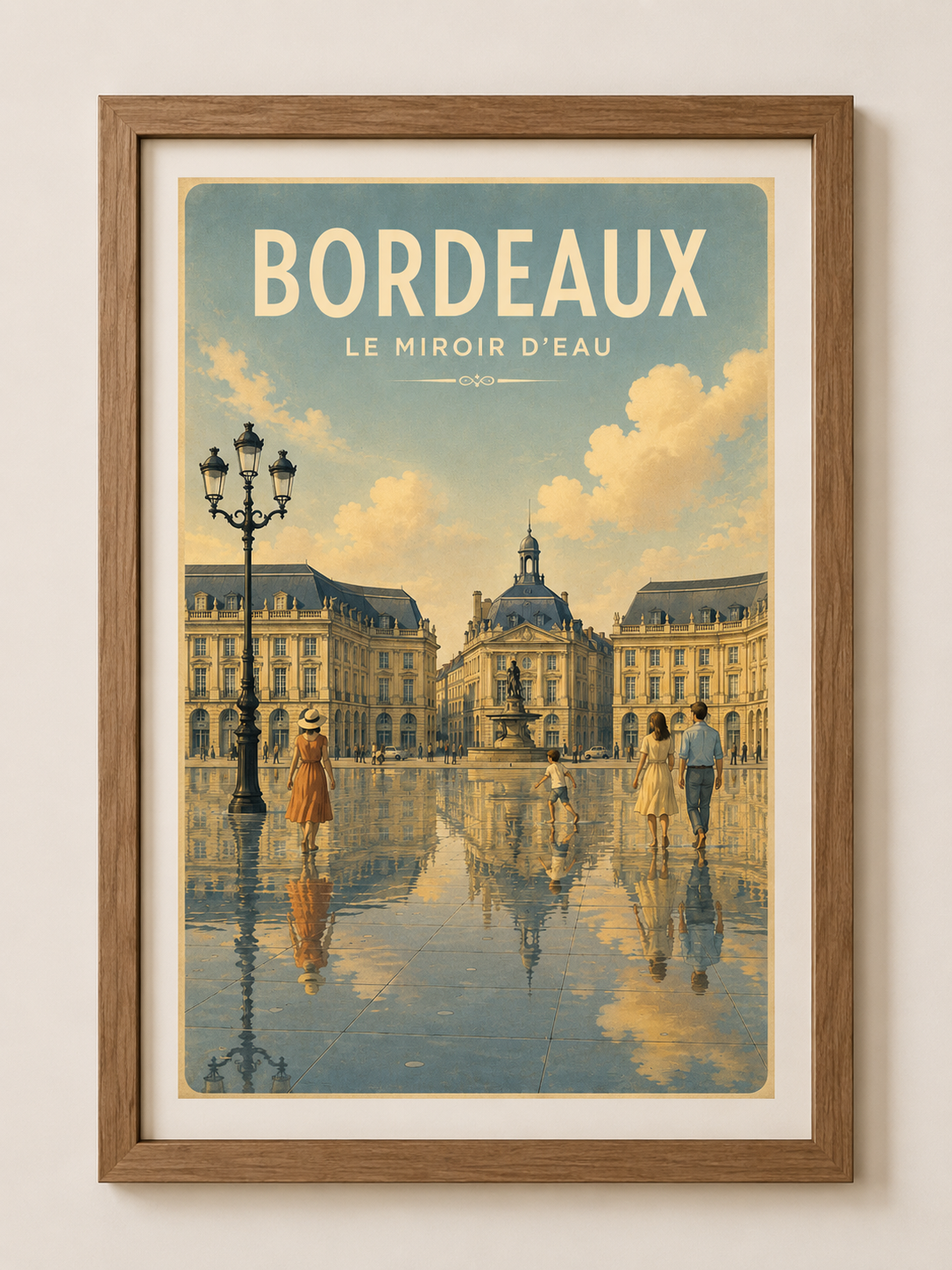 Affiche Bordeaux Vintage – Le Miroir d'Eau