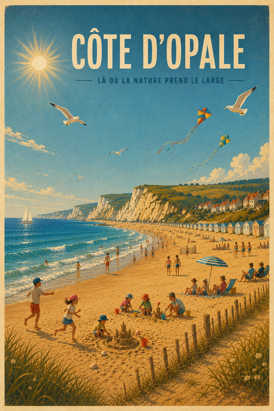 Les Falaises d'Opale – Affiche Côte d'Opale Vintage