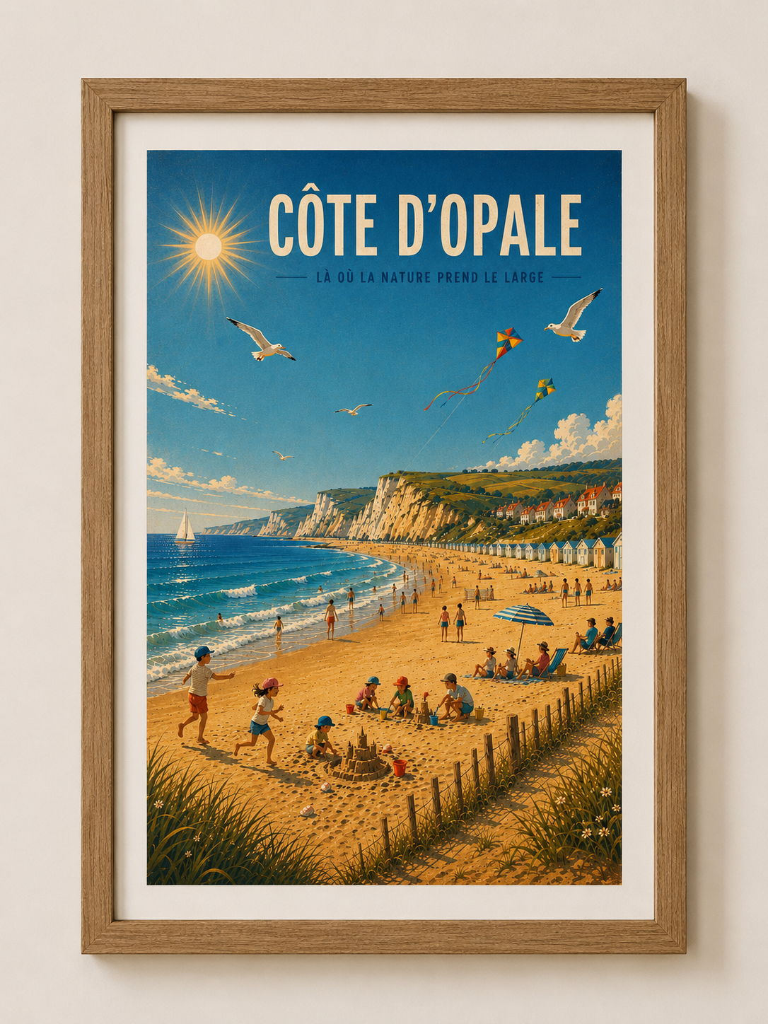 Les Falaises d'Opale – Affiche Côte d'Opale Vintage