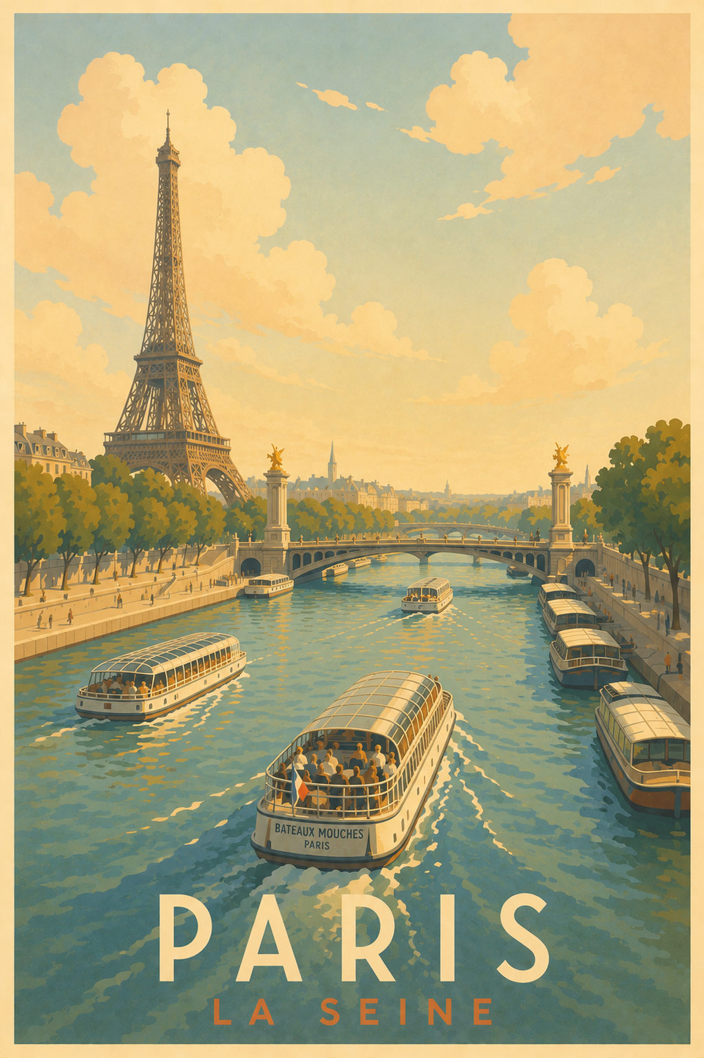 Affiche Paris Vintage – La Seine