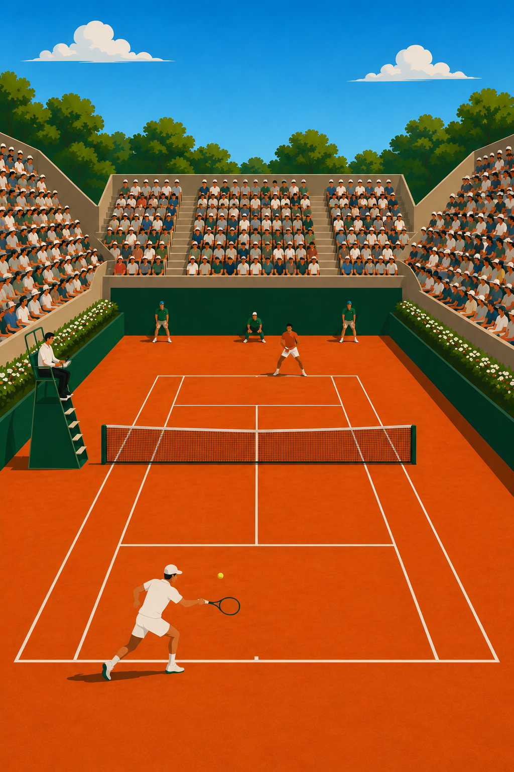 Affiche Tennis Vintage – Clay Court