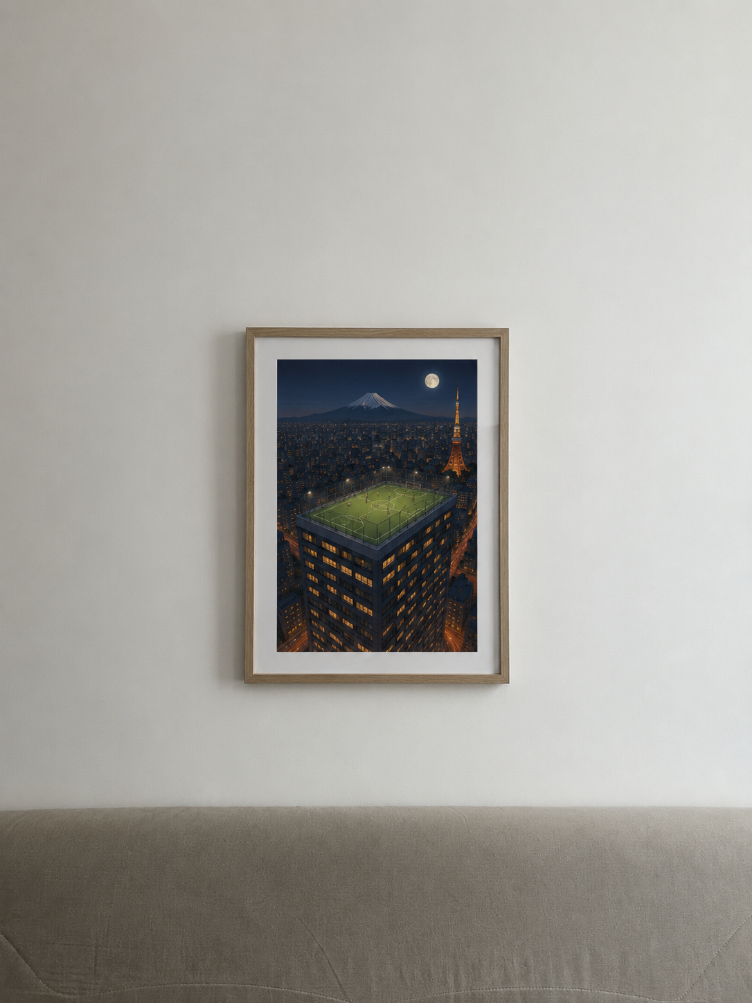 Affiche Football Vintage – Tokyo Skyline