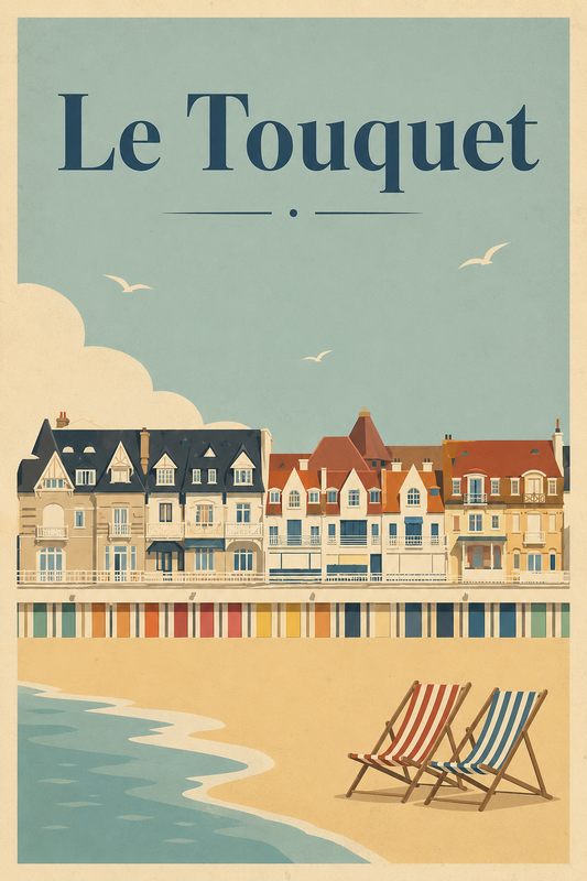 Affiche Le Touquet Vintage – La Plage