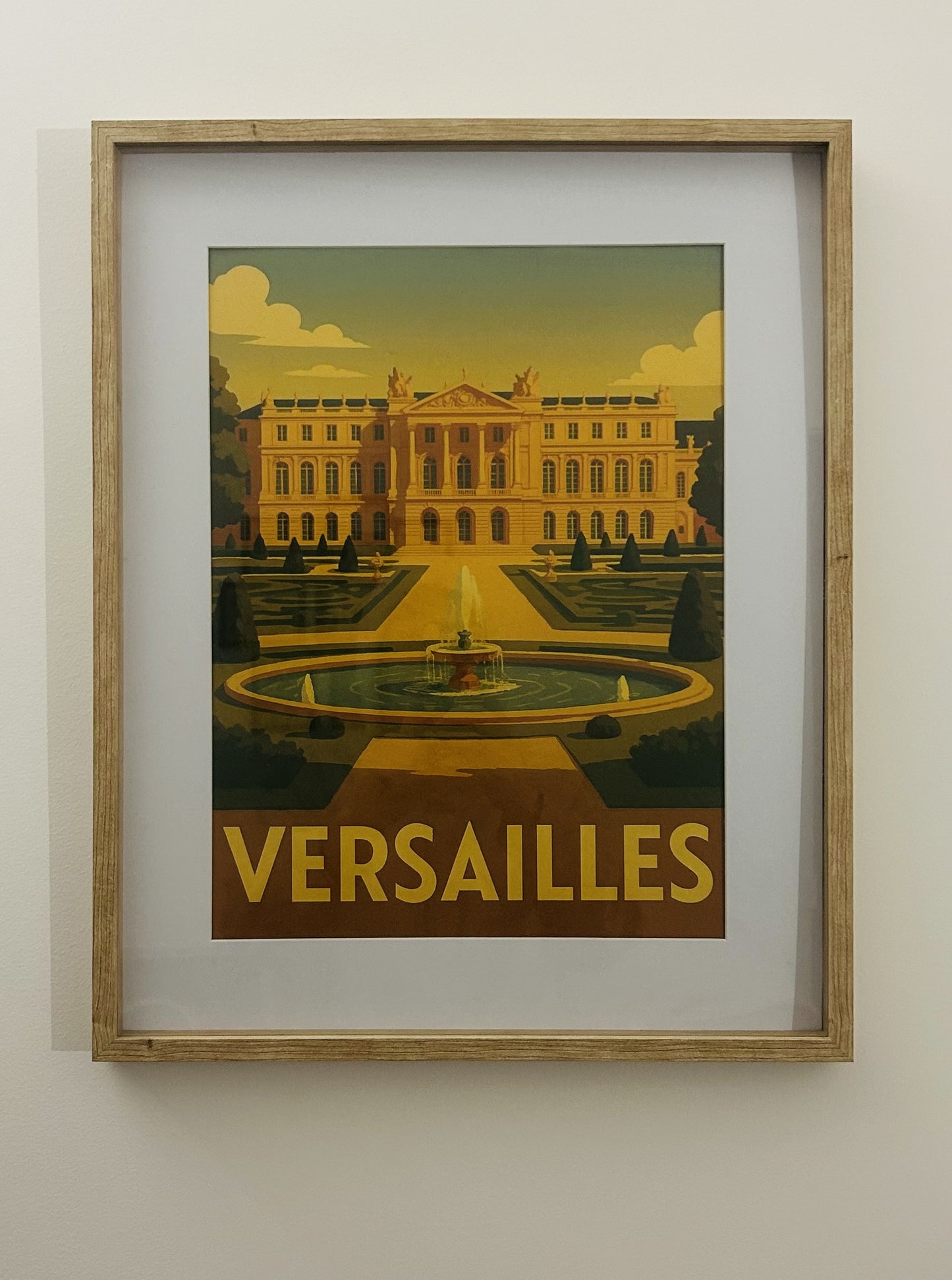 Affiche "Château de Versailles" - Illustration Vintage Versailles